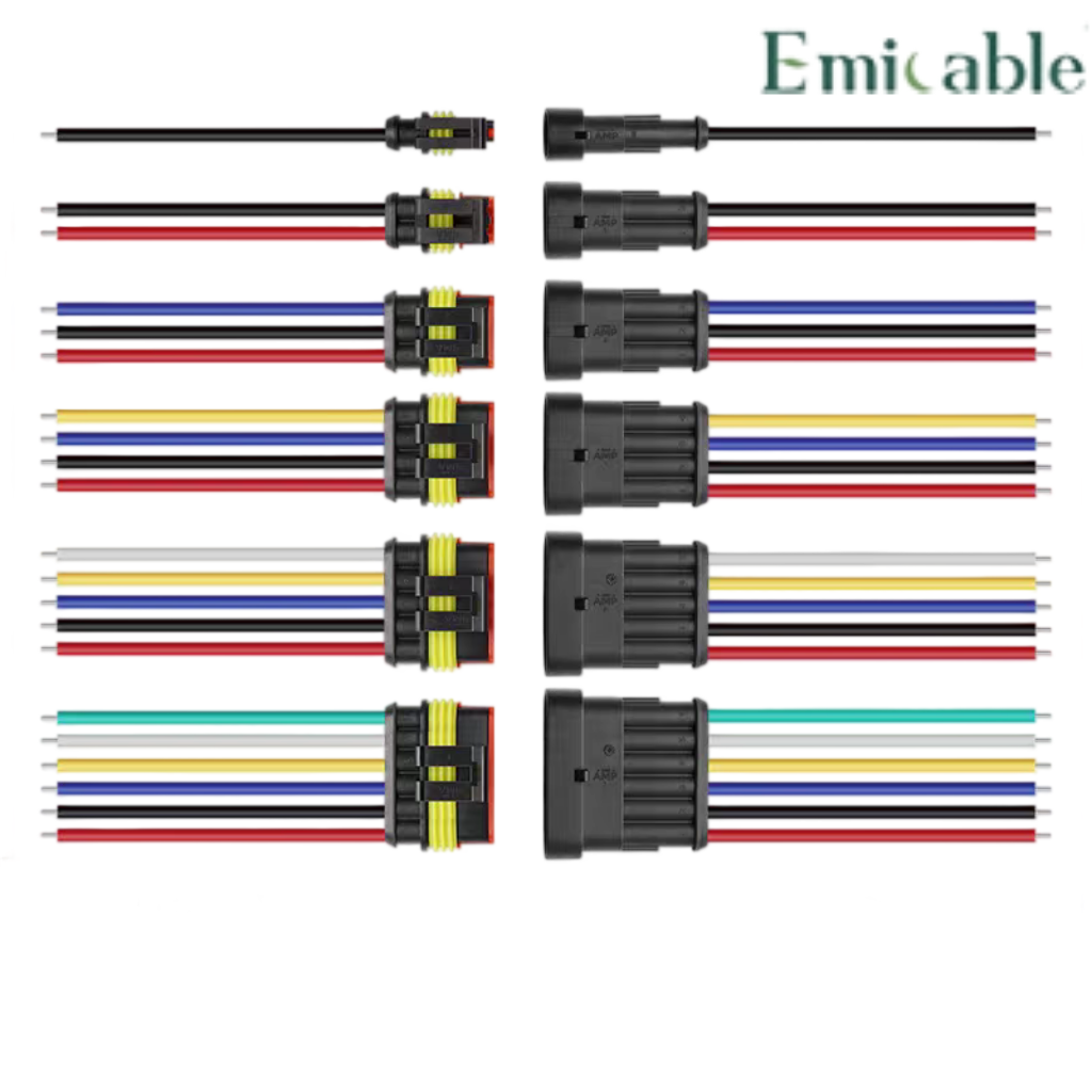 Automobile waterproof wiring harness with 1.5mm pitch